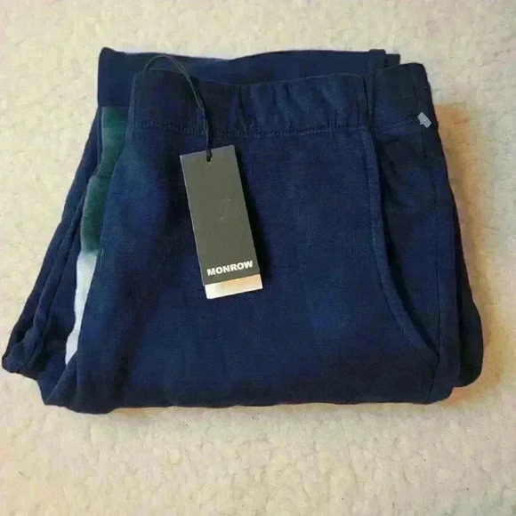 Monrow Sweatpants Womens Small Tie Dye Cotton Pockets USA Athleisure - Picture 7 of 16